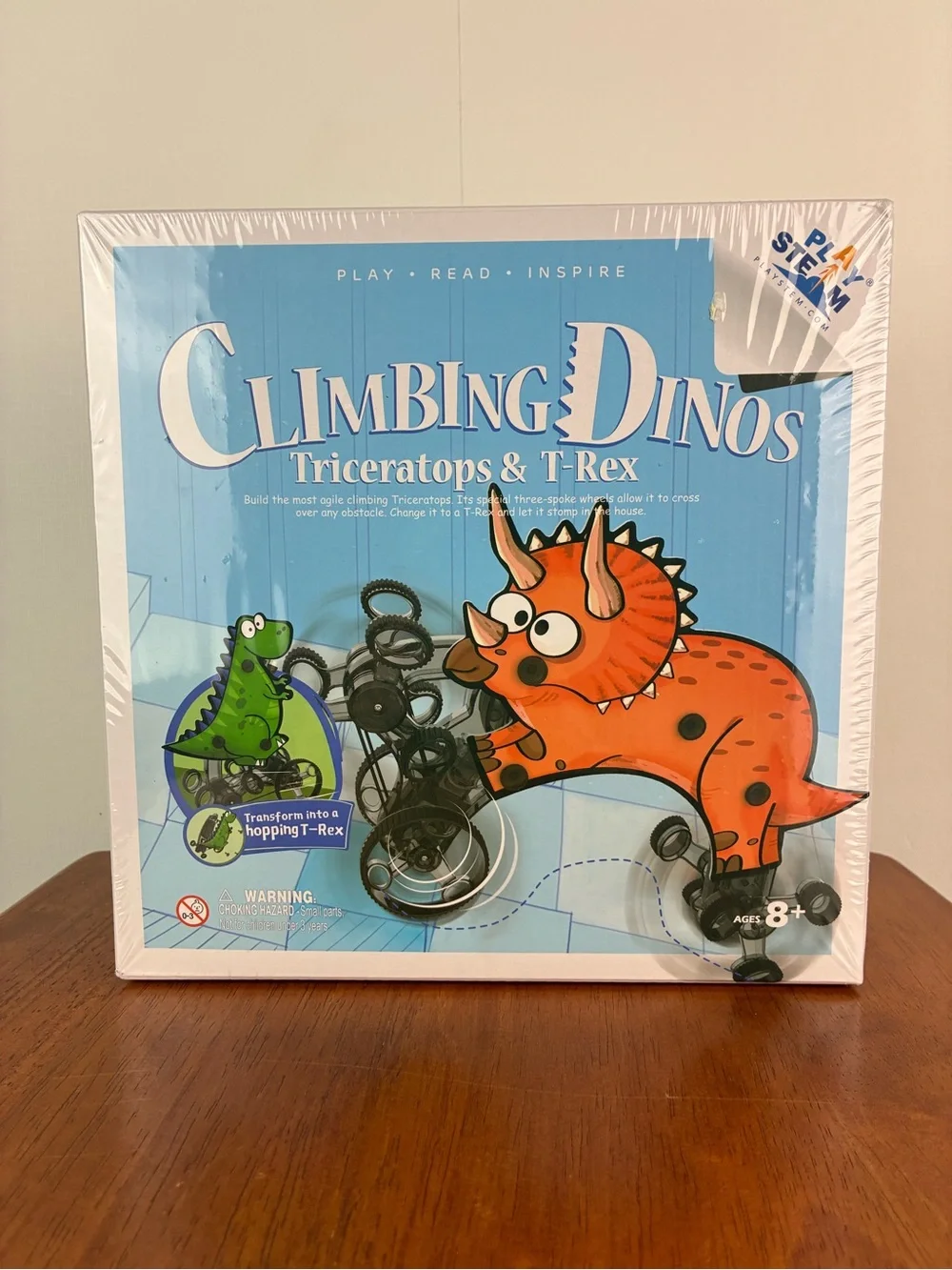 New PlaySTEM Climbing Dinos Triceratops & T-Rex Build Kit Sealed